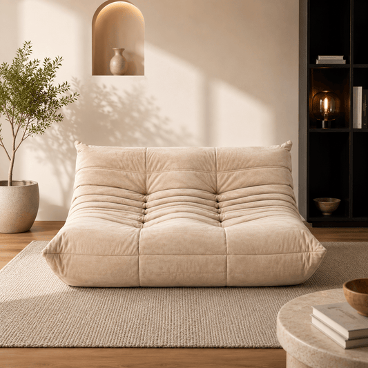 Canapé Éponge Compressé Cuir Beige | Orion